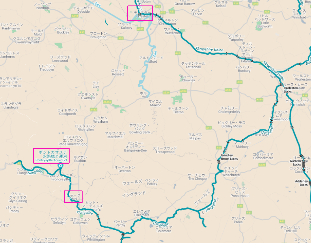 Llangollen-map